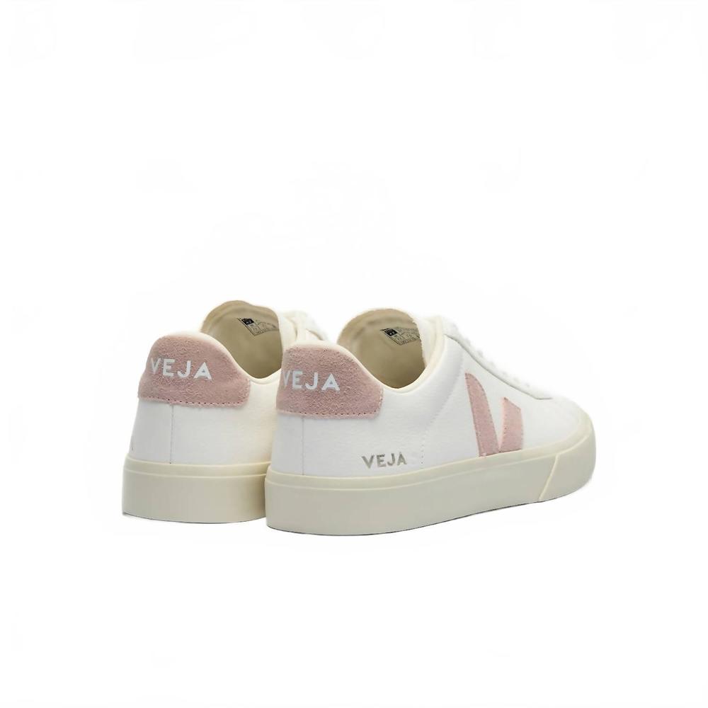 NEW VEJA women's campo chromefree sneakers in extra white/babe - Picture 3 of 3